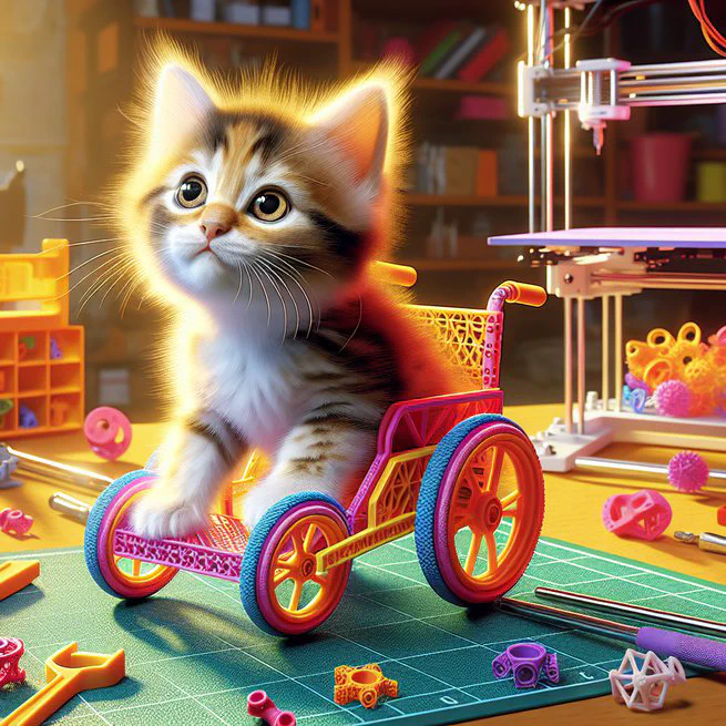 Creating a 3D Printed Wheelchair for Kittens